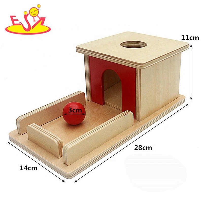 New fashion baby wooden Montessori imbucare box with ball W12F083B