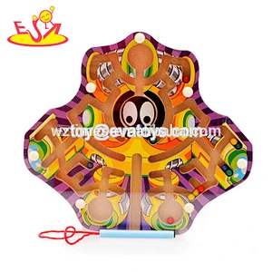 wholesale high quality baby wooden magnetic number maze best child magnetic number maze W11H023