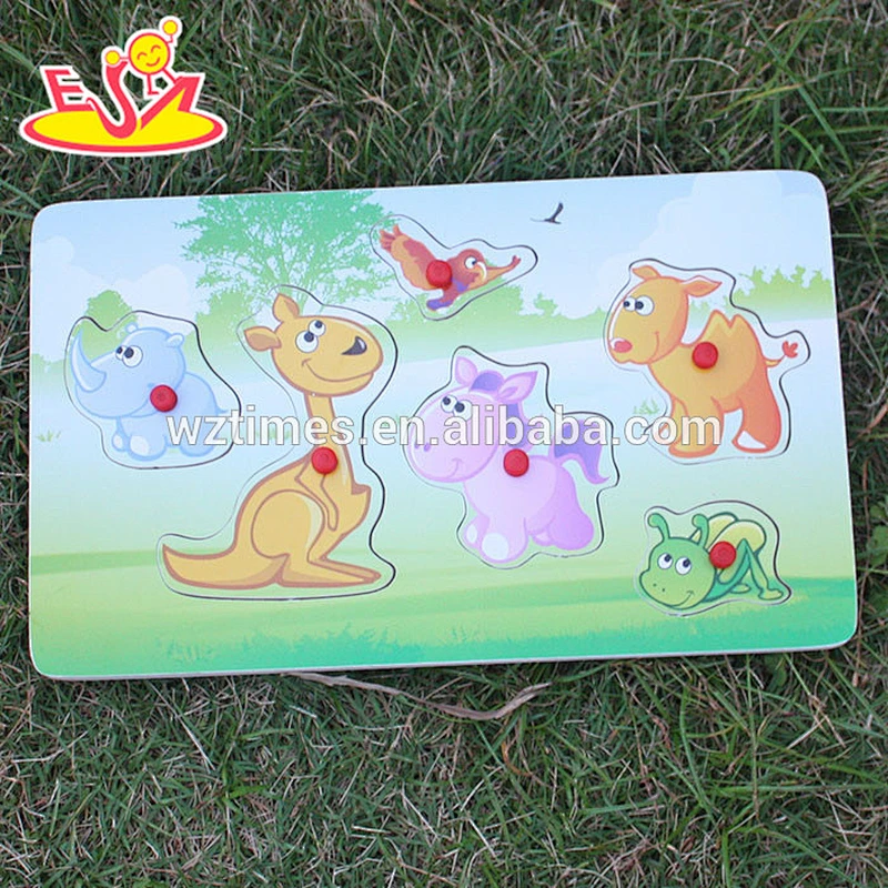 wholesale new fashion children wooden jigsaw puzzle high quality baby wooden jigsaw puzzle W14M095