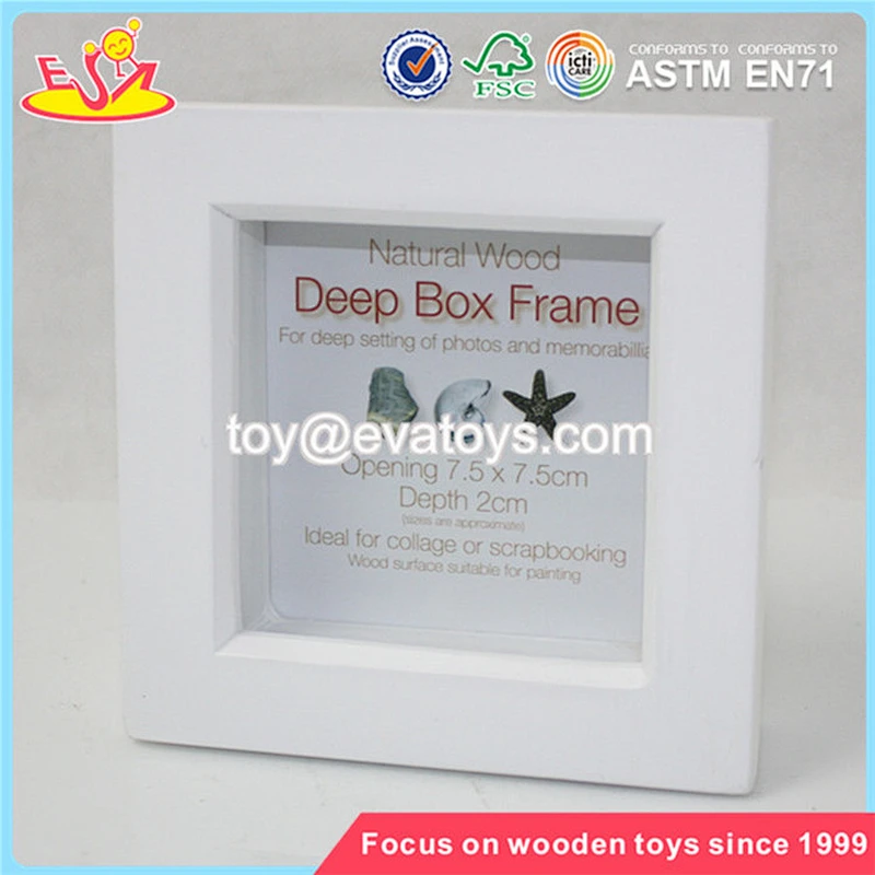Wholesale simple style white household wooden light photo frame W09A024