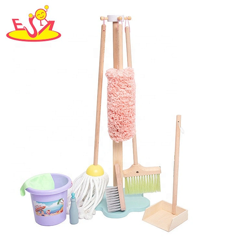 New arrival 9pcs wooden kids cleaning set for pretend play W10D247