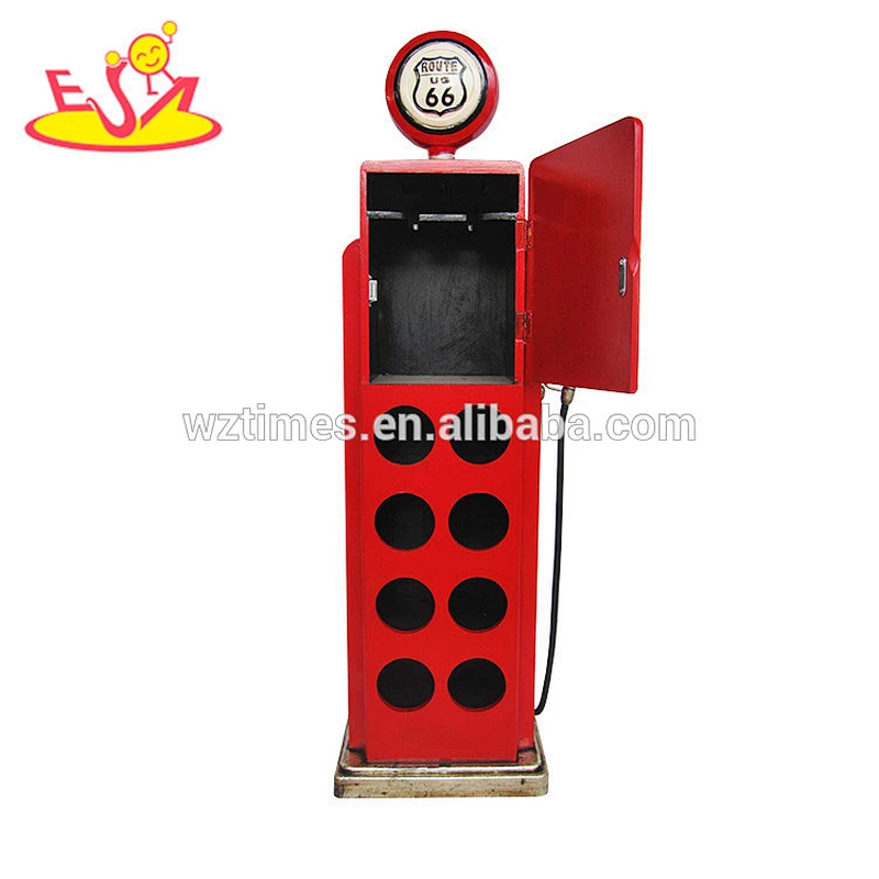 Wholesale best selling gas bump shape red color wooden bar storage cabinet W08C220