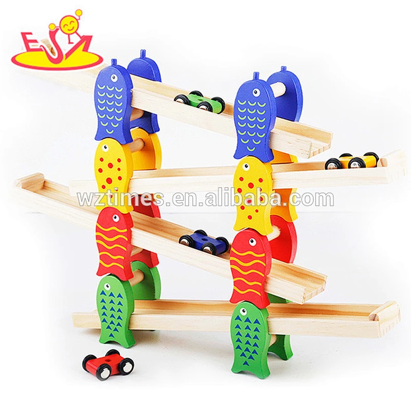 wholesale new fashion baby wooden car slide most popular children wooden car slide W04E029