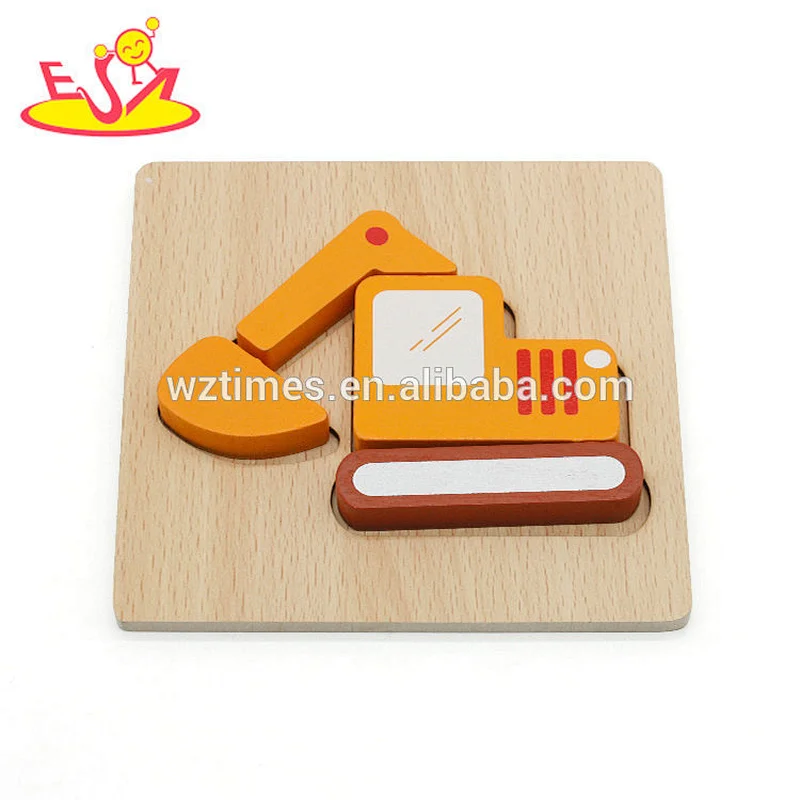 2018 Wholesale educational toy style jigsaw puzzle wooden tiny jigsaw puzzles for kids W14D049