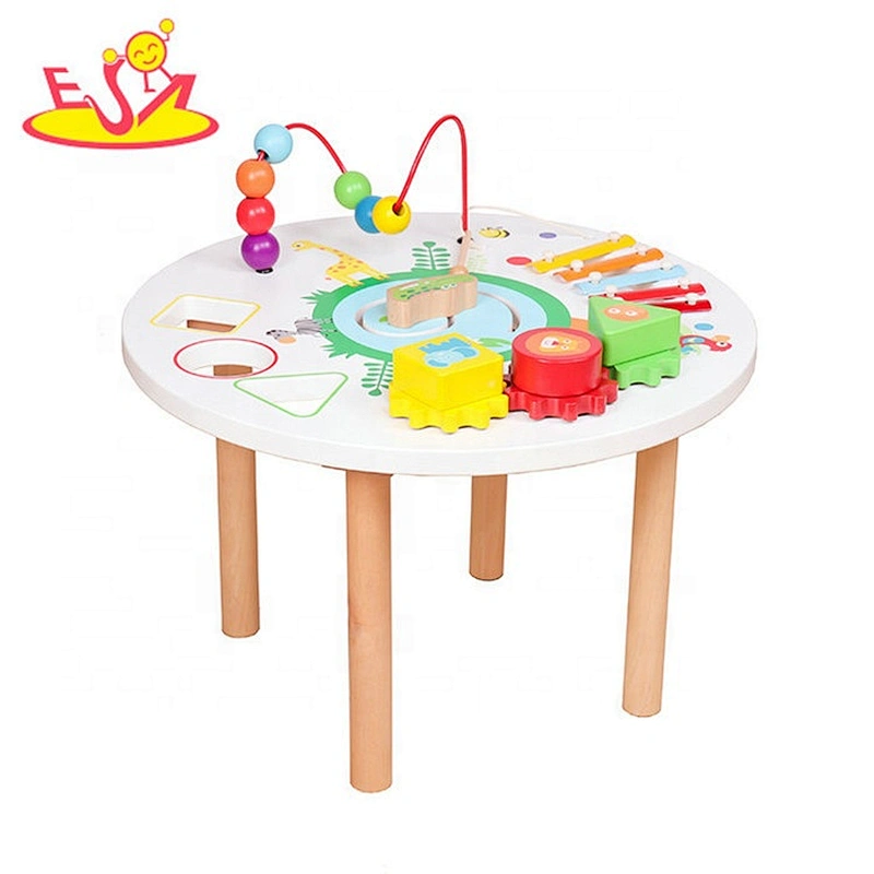 New hottest first educational wooden musical activity table for babies W12D144