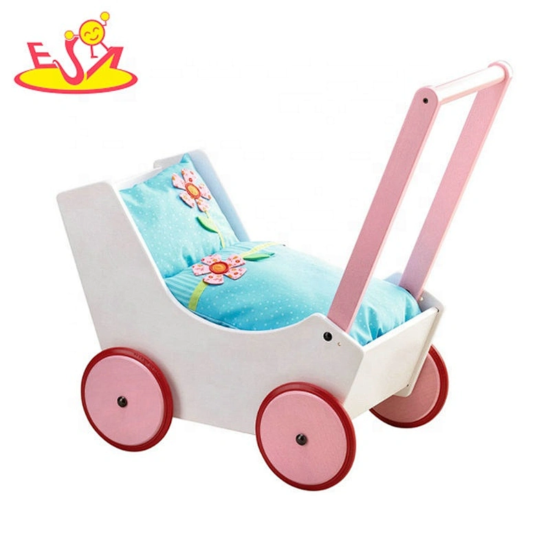 New design wooden baby stroller toy for push along W16E137B
