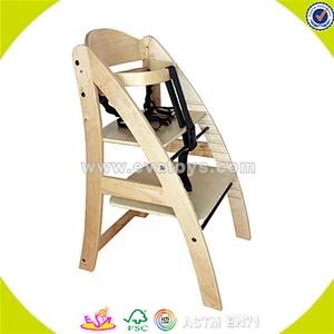 Fashion Wooden Baby High Chair for kids luxury wooden high chair for baby W08F020