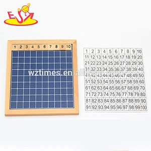 Wholesale early learning wooden preschool 1-100 digital toy for baby W11A036