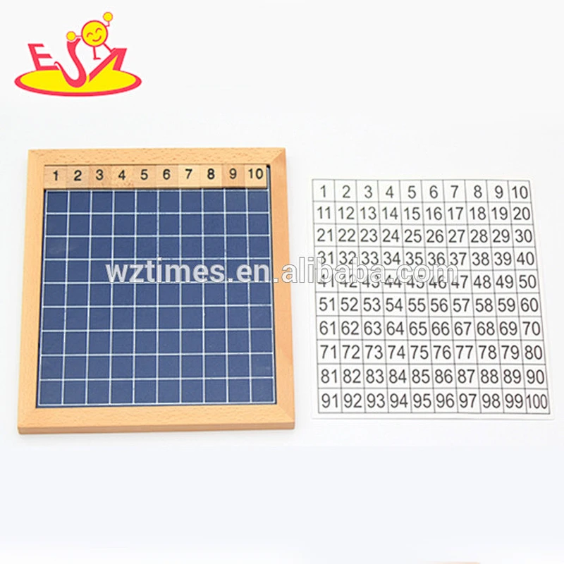 Wholesale early learning wooden preschool 1-100 digital toy for baby W11A036