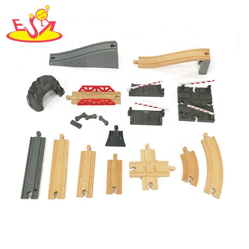 2019 Wholesale diy wooden toy train set accessories for children W04C184