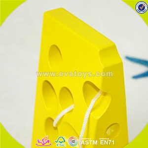 wholesale baby wooden threading toy hot sale kids wooden threading toy funny wooden threading toy W11E047