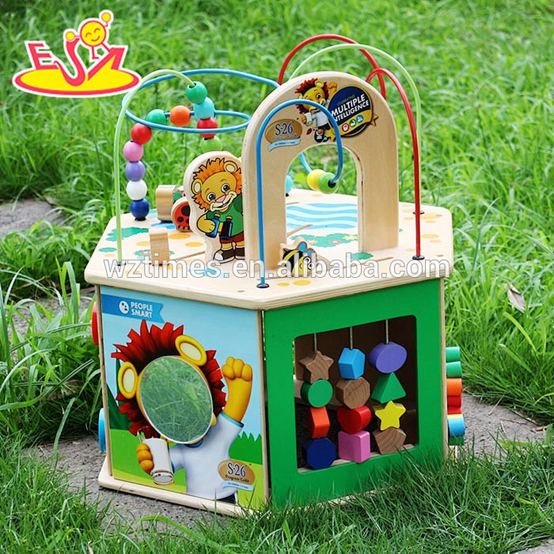 2018 wholesale baby wooden function toy multi kids wooden function toy funny children wooden function toy W11B081