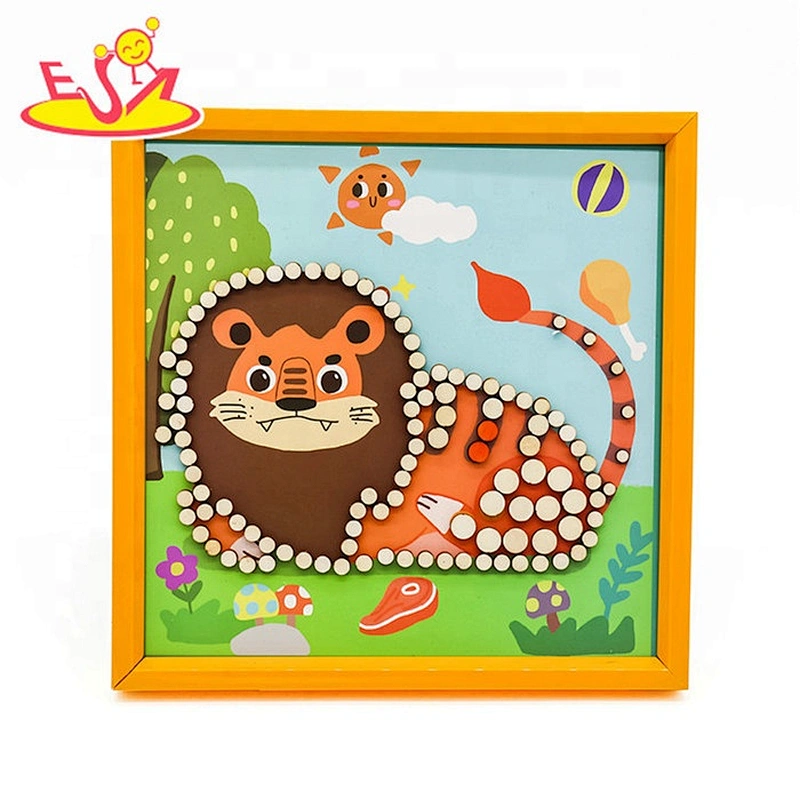 2019 New arrival kids educational wooden diy jigsaw puzzle for wholesale W14C259