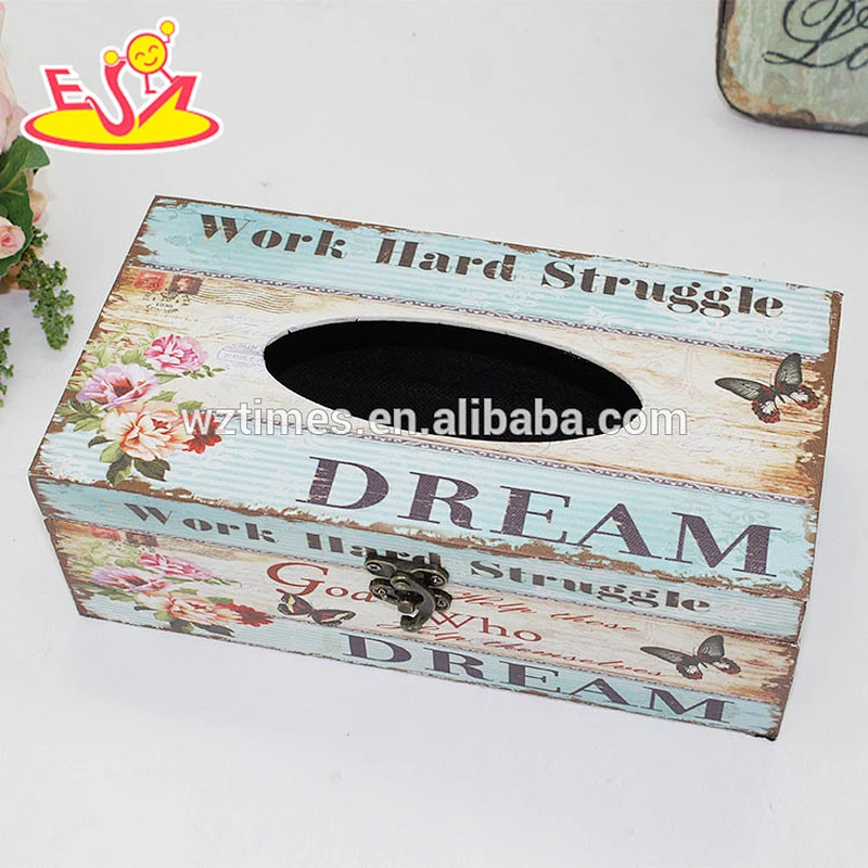 Wholesale household wooden tissue box holder best selling wooden tissue box holder W18A006