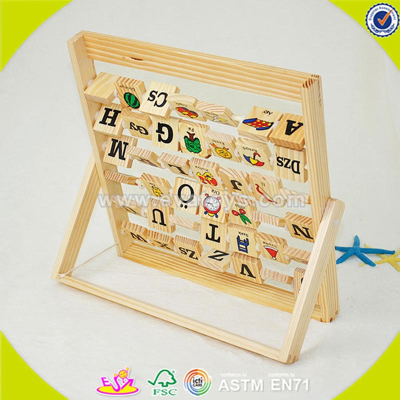 wholesale cheap baby wooden english alphabet chart interesting kids wooden english alphabet chart W12C005
