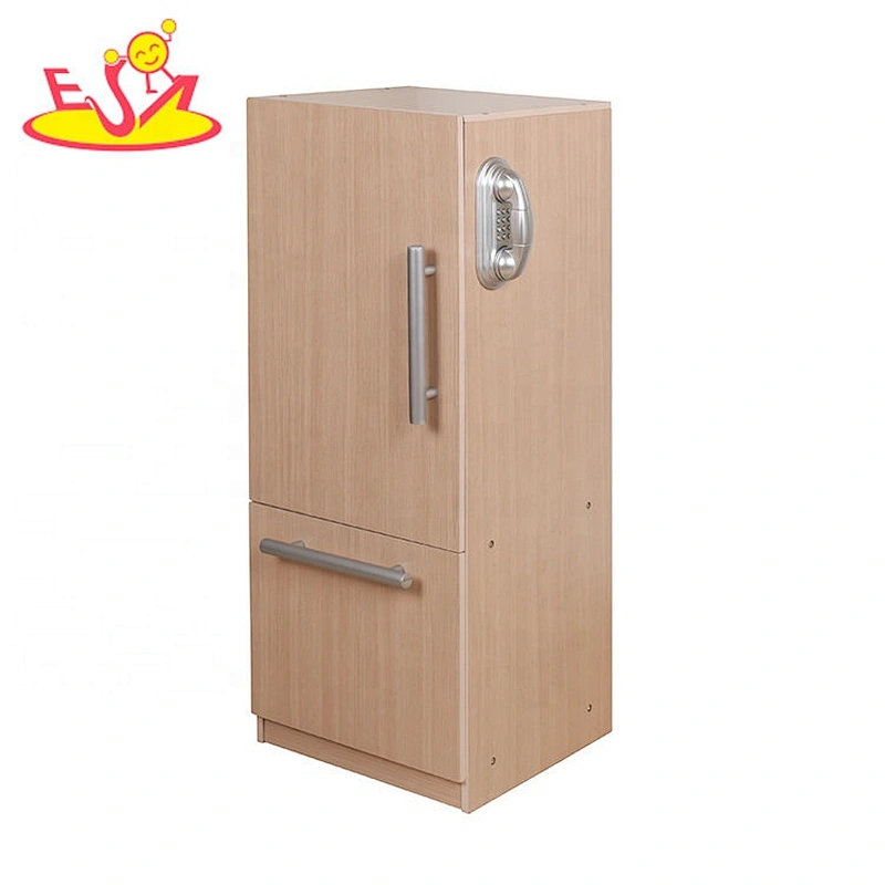 New arrival brown wooden play kitchen set for role play W10C480