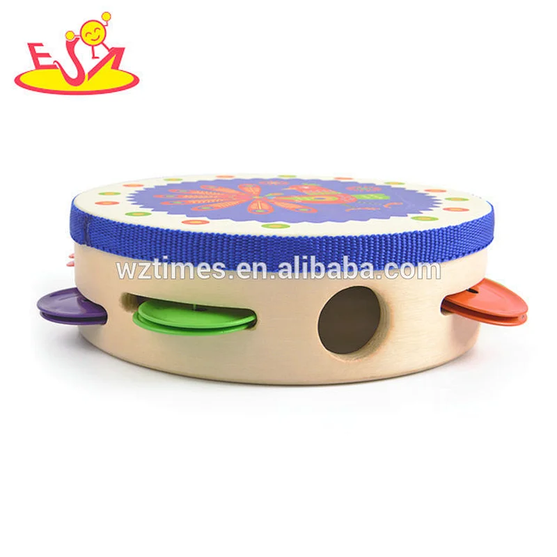 Wholesale characteristic national wind wooden musical tambourine toy for children W07F031