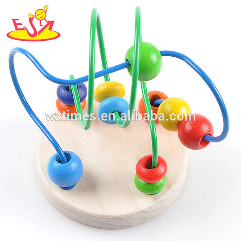 Most popular baby wooden beads maze toy for education W11B097
