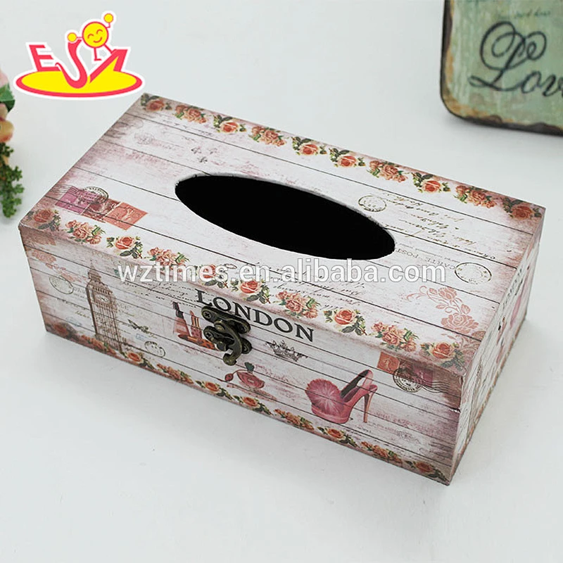 Wholesale beautiful houseware wooden napkin paper box cheap wooden napkin paper box W18A005