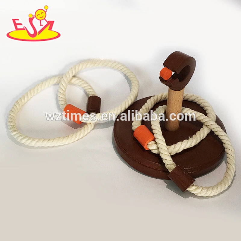 hottest sale children wooden ring toss game for wholesale W01A156
