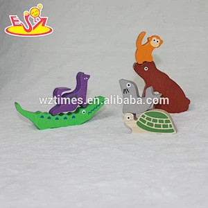 2018 wholesale kids wooden animal jigsaw puzzles funny toy children wooden animal jigsaw puzzles W14A158