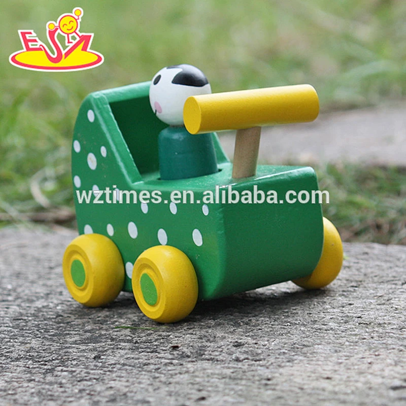 New design baby wooden toy wheels for wholesale W04A324