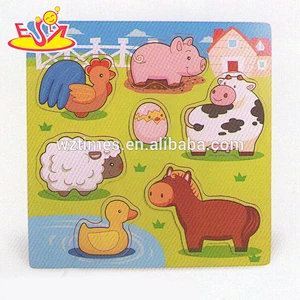 wholesale baby wooden 3d animal puzzle funny kids wooden 3d animal puzzle wooden 3d animal puzzle W14L003