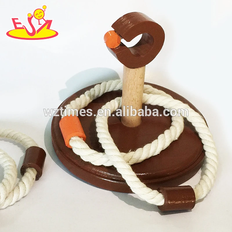 hottest sale children wooden ring toss game for wholesale W01A156