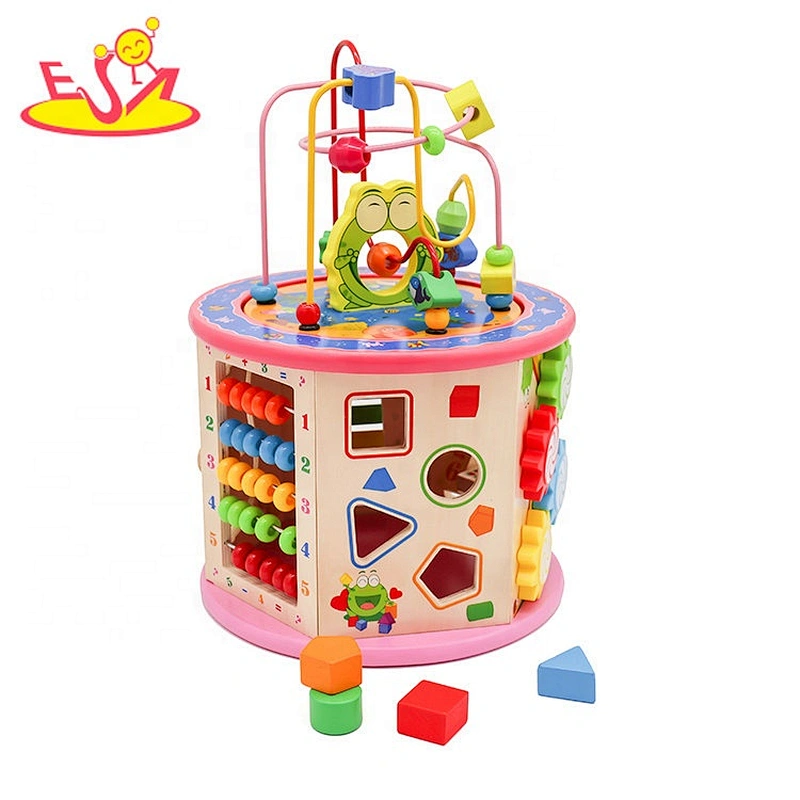 New arrival educational wooden kids activity cube with Xylophone W11B153E
