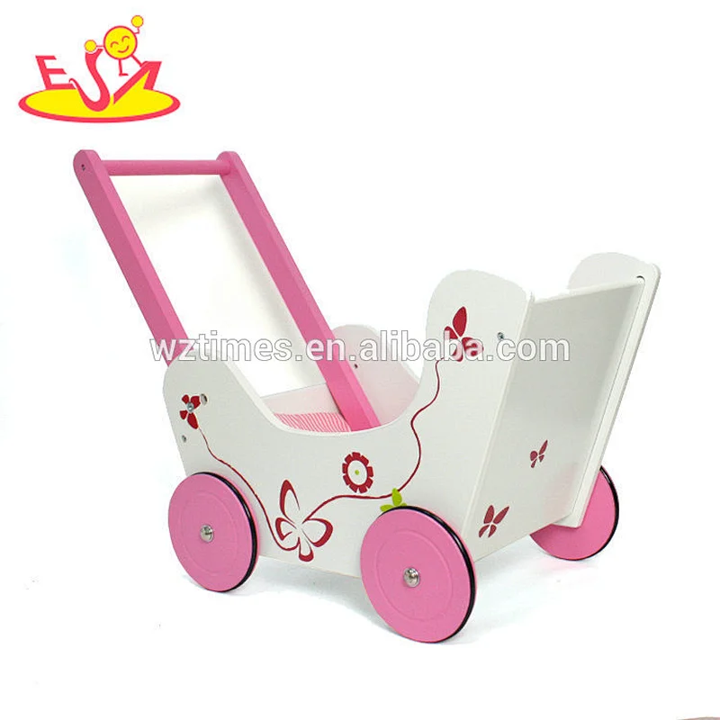 New hottest baby push along toys wooden dolls pram for for children 3+ W16E085