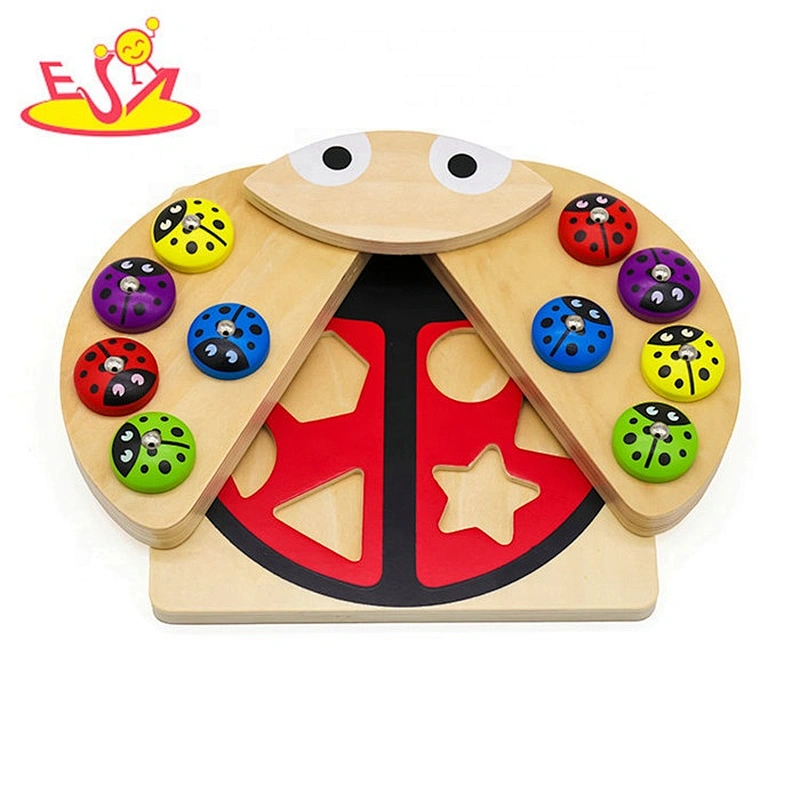 2019 New hottest baby colorful wooden educational toys for 3 year olds W13E075B