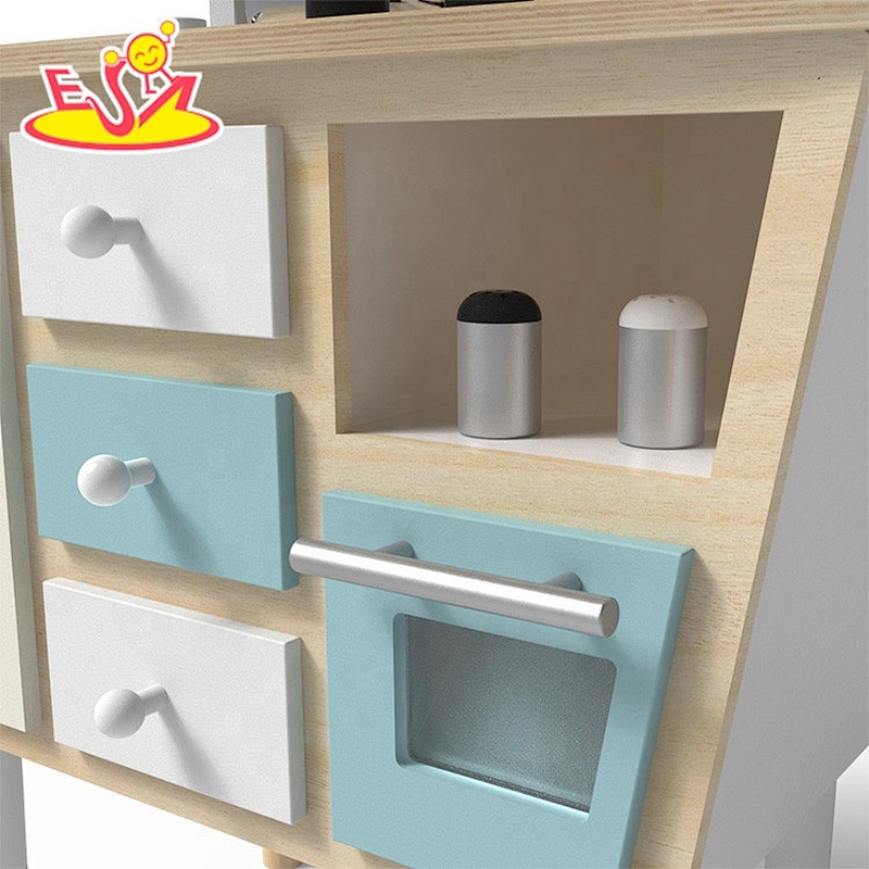 2019 New Original Design kids wooden kitchen toy set with accessories W10C475