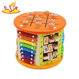 New arrival educational wooden infant activity cube for preschoolers W11B153C