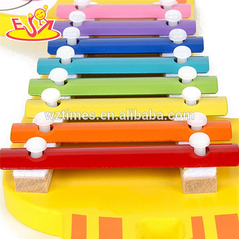 Wholesale music teaching aid cute giraffe shape wooden xylophone set toy for kids W07C060