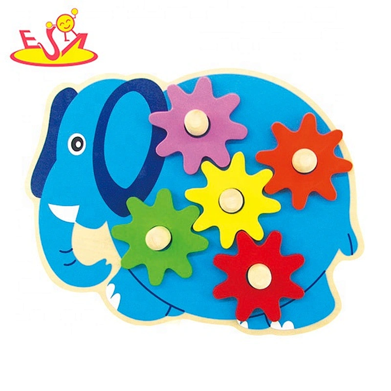Top sale wooden gear puzzle toy with low price W13E040