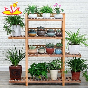 New arrival decorative 3-tier brown wooden plant stand for wholesale W08H109