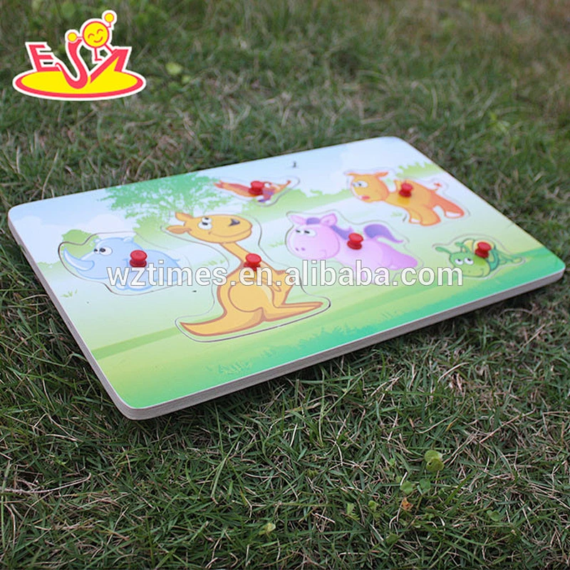 wholesale new fashion children wooden jigsaw puzzle high quality baby wooden jigsaw puzzle W14M095