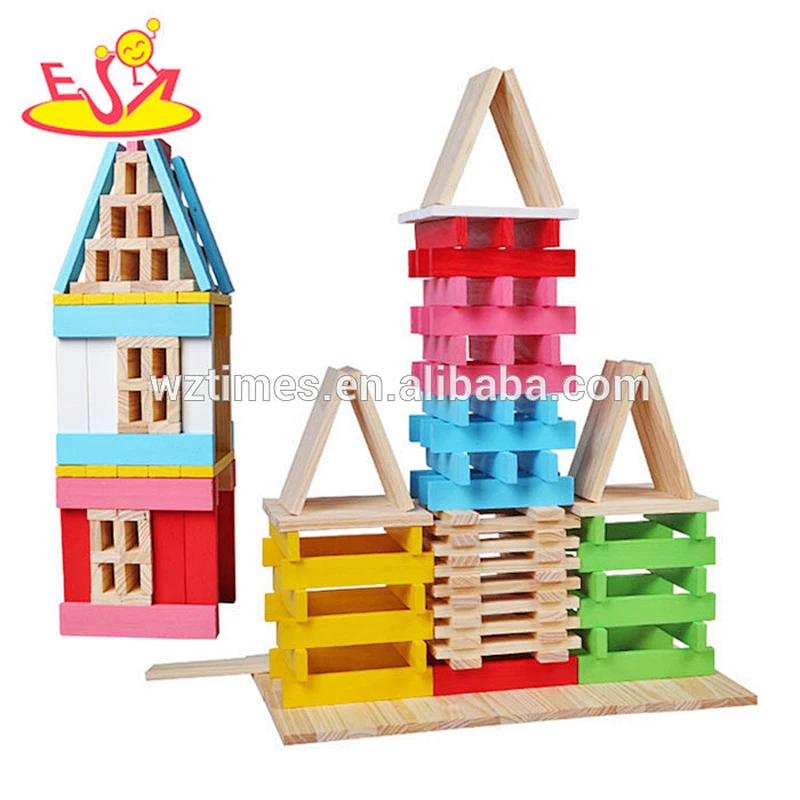 Großhandel heißer verkauf 150 stücke holz bausteine ​​spiel spielzeug gehirn ausbildung holz kleinkind bausteine ​​spiel spielzeug W13D153