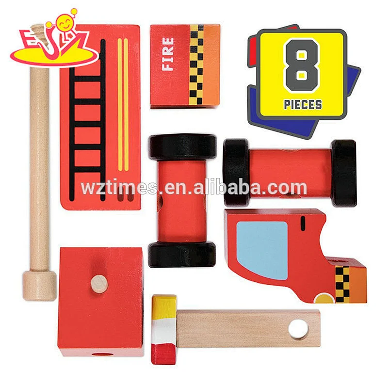 2018 Wholesale puzzle toys mini wooden car toys to develop kids hobbies W04A375
