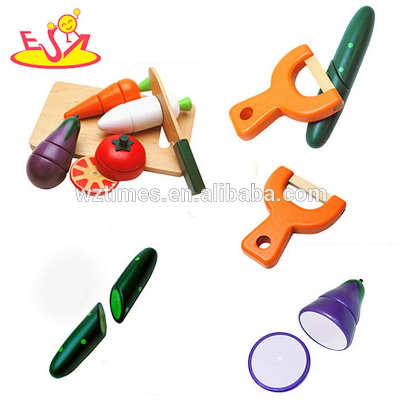 Wholesale interesting wooden cutting vegetables toy for children W10B123
