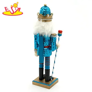 2018 Wholesale mini fashion design nutcracker doll toys wooden blue nutcracker for sale W02A292
