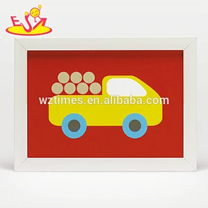 2018 wholesale cartoon wooden children wall clock new wooden children wall clock best design wooden children wall clock W09D020