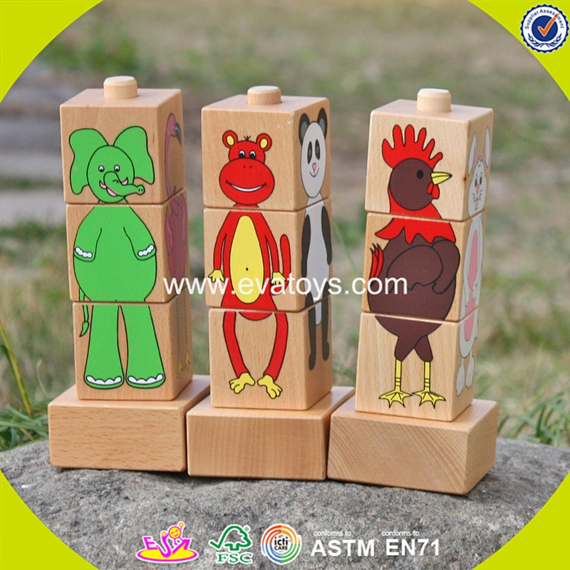Mini-Stapelspielzeug aus Holz für Kinder W13D139