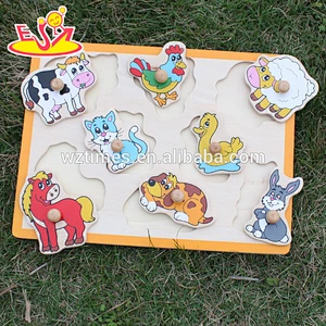 wholesale top fashion wooden animal puzzle intelligence wooden animal puzzle W14M088