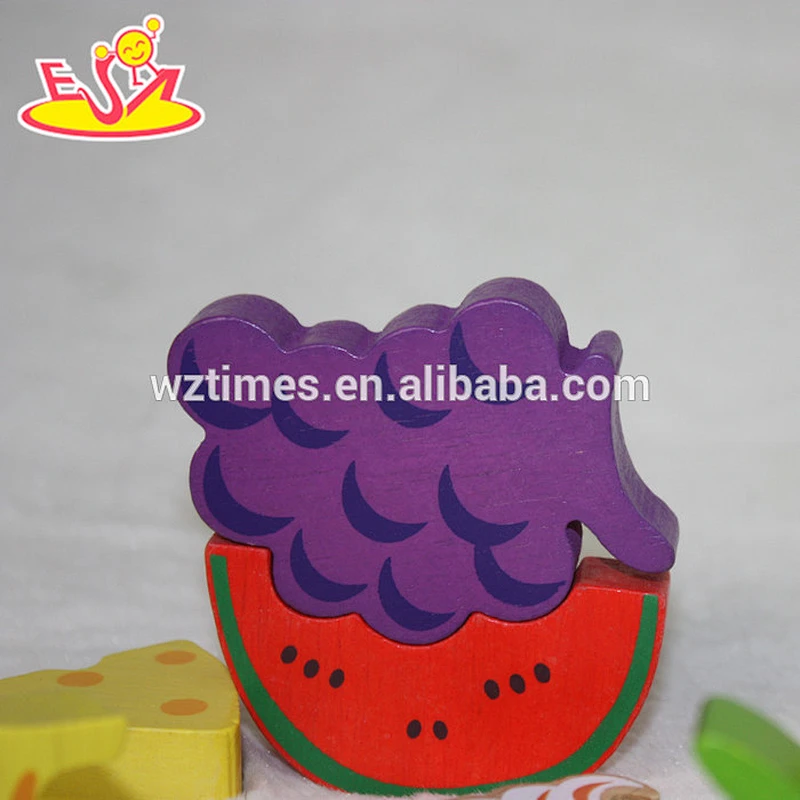 wholesale educational fruit shape wooden blocks for babies W14A157