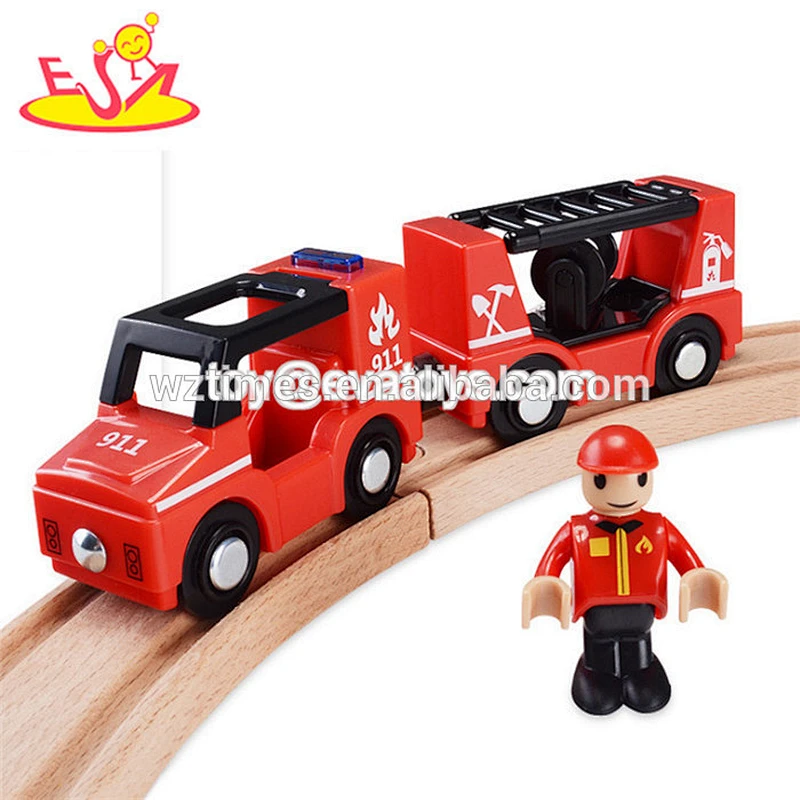 Wholesale high value wooden magnetic toy train parts for baby diy assemble W04A370