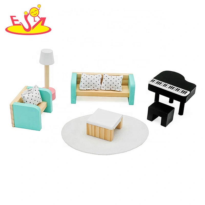 2019 New arrival pretend play wooden miniature doll furniture for kids W06B092