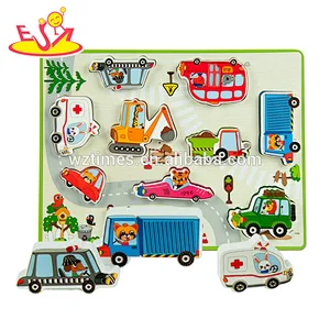 Wholesale lovely animal wooden peg jigsaw for 1 year old baby W14M144