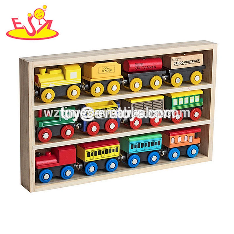 12pcs/wooden multi-color mini car models toys for children W04A378