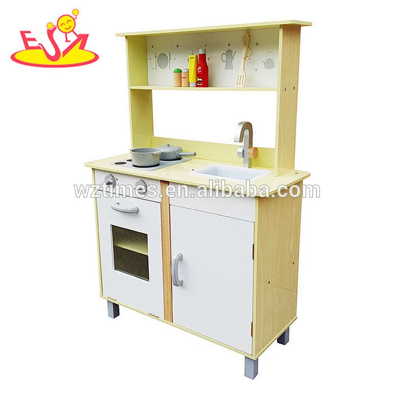 wholesale white wooden kids pretend kitchen with high quality W10C228